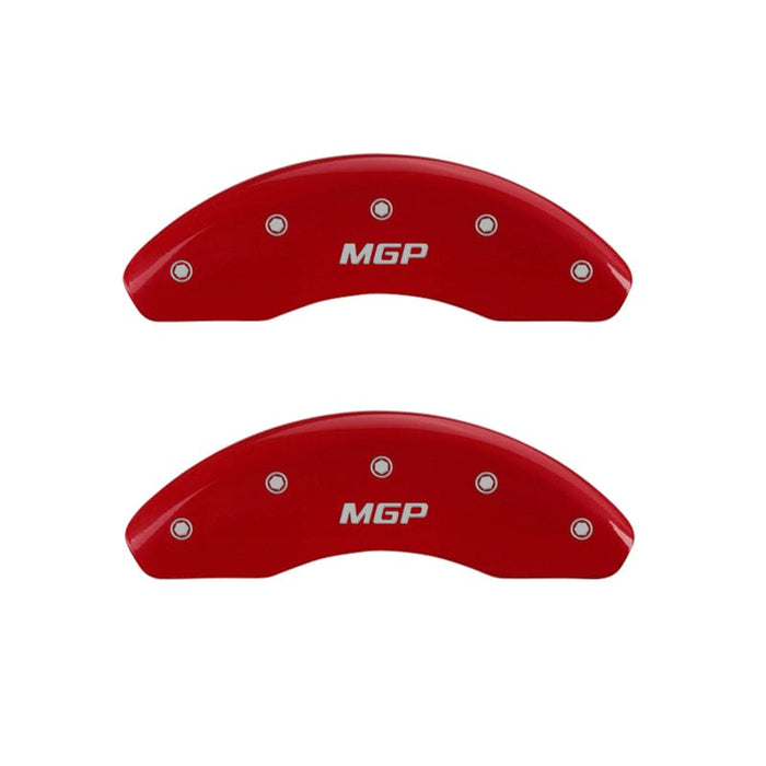MGP MGP 4 Caliper Covers Engraved Front & Rear MGP Red finish silver ch MGP43002SMGPRD