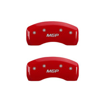 Load image into Gallery viewer, MGP MGP 4 Caliper Covers Engraved Front &amp; Rear MGP Red finish silver ch MGP43002SMGPRD