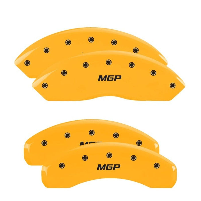 MGP MGP 4 Caliper Covers Engraved Front & Rear MGP Yellow finish black ch MGP42007SMGPYL