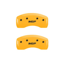 Load image into Gallery viewer, MGP MGP 4 Caliper Covers Engraved Front &amp; Rear MGP Yellow finish black ch MGP51009SMGPYL