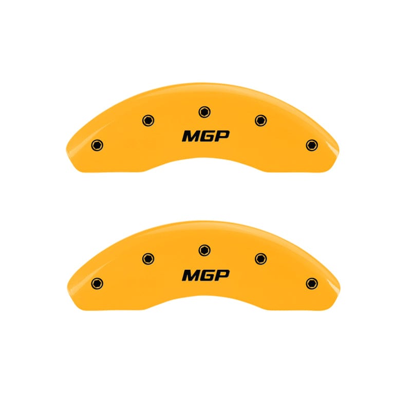 MGP MGP 4 Caliper Covers Engraved Front & Rear MGP Yellow finish black ch MGP54006SMGPYL