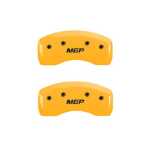 Load image into Gallery viewer, MGP MGP 4 Caliper Covers Engraved Front &amp; Rear MGP Yellow Finish Black Char 2016 Buick Cascada MGP49010SMGPYL