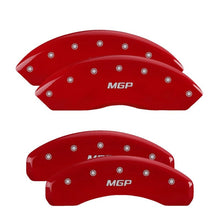 Load image into Gallery viewer, MGP MGP 4 Caliper Covers Engraved Front &amp; Rear WRANGLER Red finish silver ch MGP42014SWRGRD