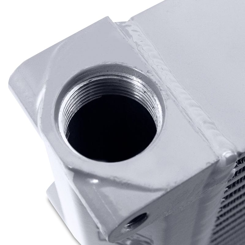 Mishimoto Mishimoto Heavy-Duty Oil Cooler - 17in. Opposite-Side Outlets - Silver MISMMOC-OO-17SL