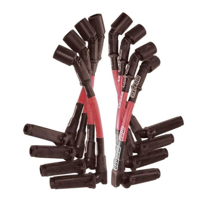 Moroso Moroso 9.75in Long Coil On Plug Sleeved Ultra Spark Plug Wire Set - Red MOR52532