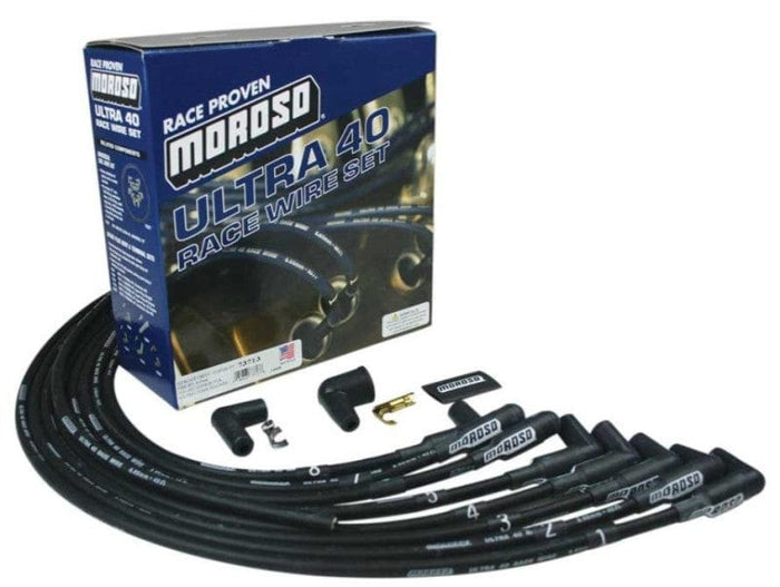 Moroso Moroso Chevrolet Big Block Ignition Wire Set - Ultra 40 - Unsleeved - Non-HEI - Under Header - Black MOR73713