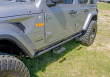 Load image into Gallery viewer, N-Fab N-Fab RKR Step System 2019 Jeep Wrangler JT 4 Door Truck Full Length - Tex. Black - 1.75in NFBJ194TRKRS4
