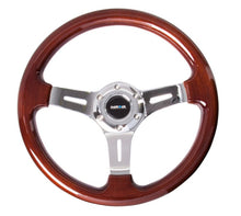 Load image into Gallery viewer, NRG NRG Classic Wood Grain Steering Wheel (330mm) Wood Grain w/Chrome 3-Spoke Center NRGST-015-1CH