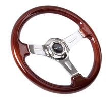 Load image into Gallery viewer, NRG NRG Classic Wood Grain Steering Wheel (330mm) Wood Grain w/Chrome 3-Spoke Center NRGST-015-1CH