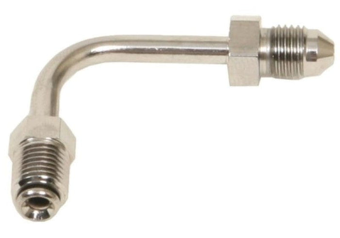 Russell Russell Performance 3/8in-24 Inverted Flare to Male -3AN Steel Chrome 90 Degree Brake Line Fitting RUSR4282C