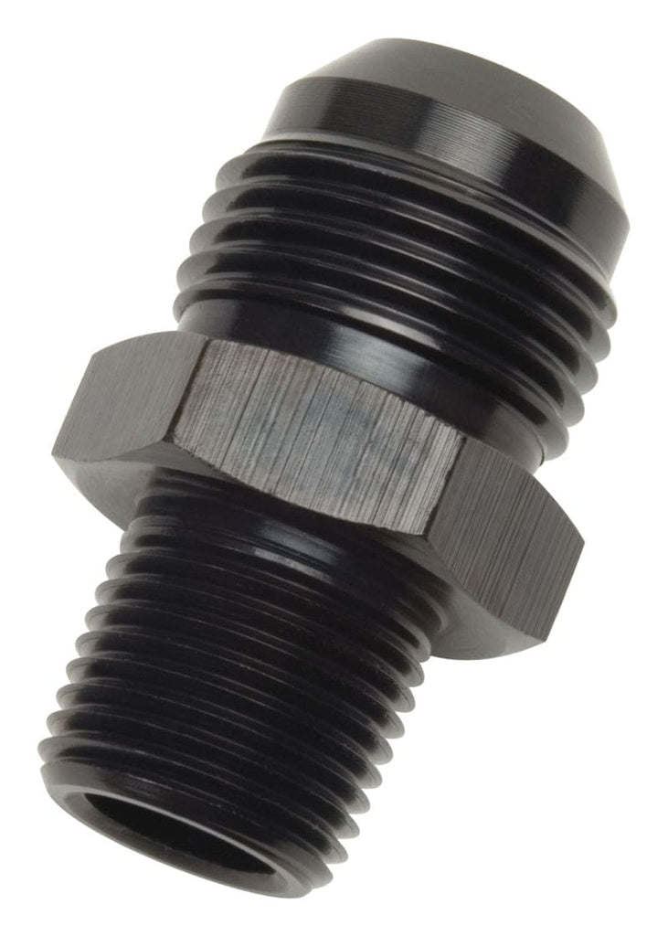 Russell Russell Performance -8 AN 1/4in NPT Straight Black Flare to Pipe Adapter RUS660473
