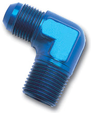 Load image into Gallery viewer, Russell Russell Performance -8 AN to 3/8in NPT 90 Degree Flare to Pipe Adapter (Blue) RUS660860
