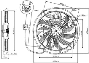 Nissens Auxiliary Fan 85637 fits 2007-2008 Audi RS4 / 2004-2009 Audi S4