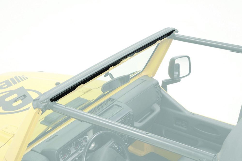 Bestop Windshield Channel - (2-piece drill-in design) 51210-01 fits 1997-2002 Jeep Wrangler TJ