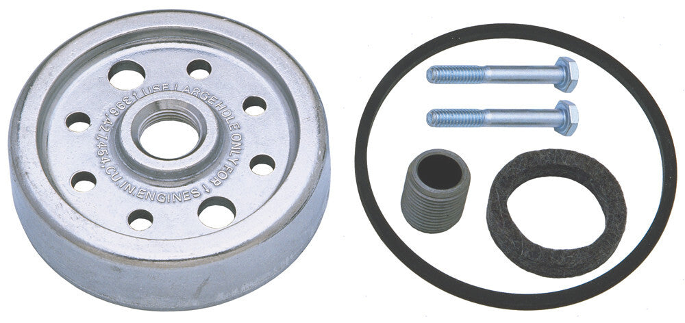 Trans-Dapt Performance canister-style filter w/1/4 in. Bolts to Spin-on Adapter-PH30 fits 1956-1967 Chevrolet V8
