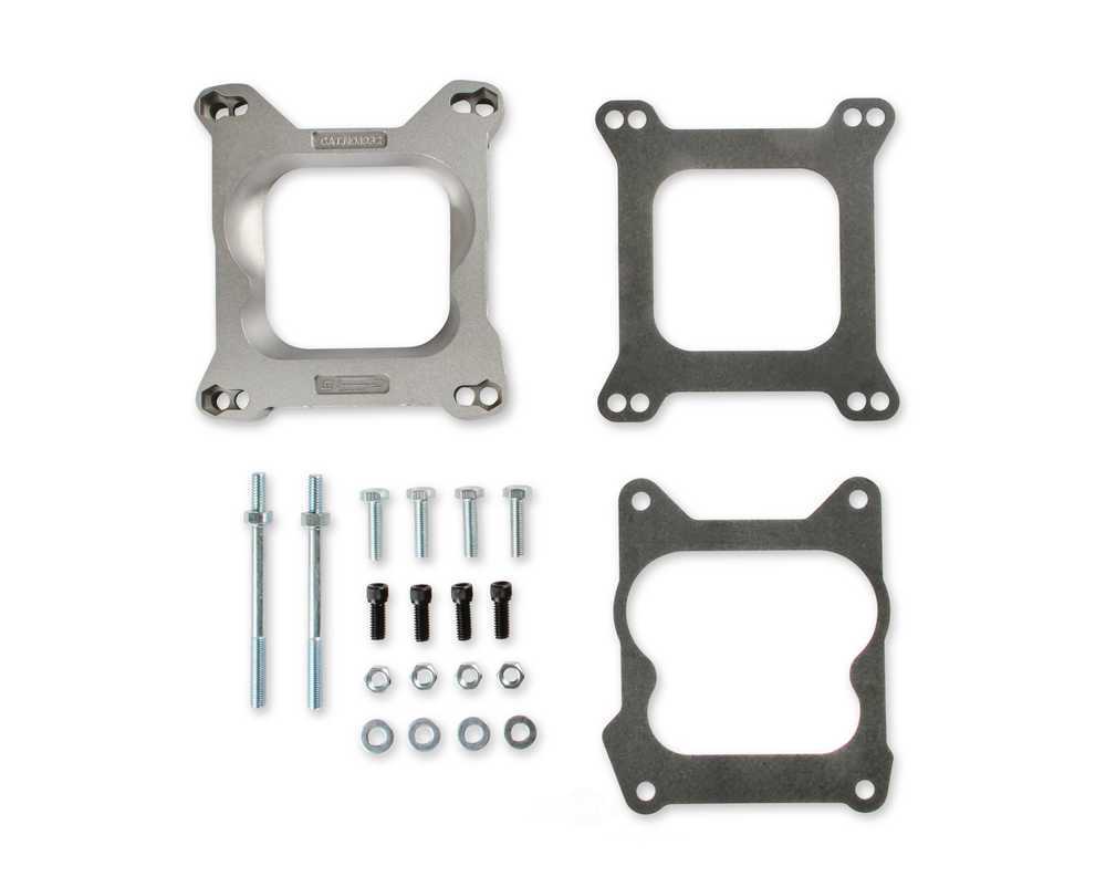Mr Gasket Adapts 4-barrel Square Flange carburetors to spreadbore intake manifolds. 1932