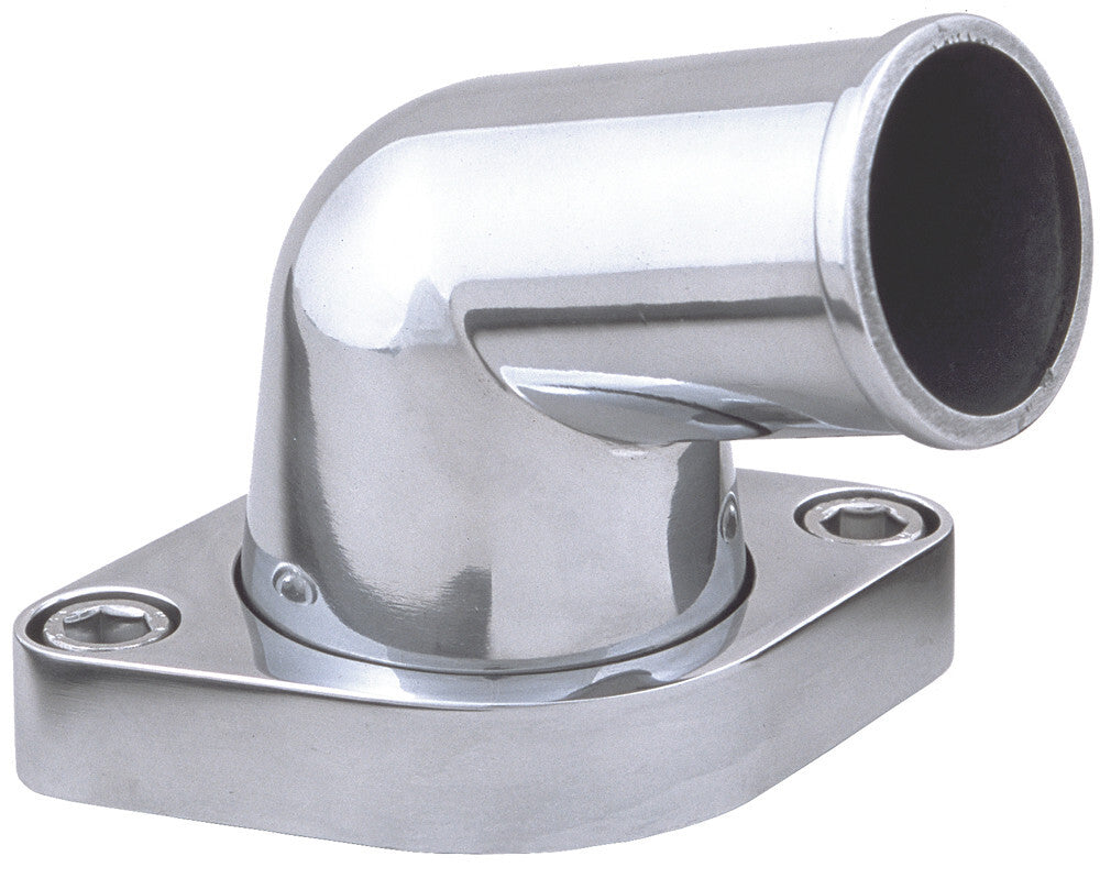 Trans-Dapt Performance 15deg Swivel Style Water Neck; O-Ring Seal SB and Polished Aluminum 6016 fits Chevy V8 Sb / BB