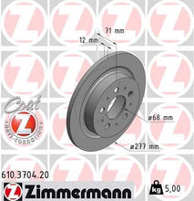 Load image into Gallery viewer, Zimmermann Coated Brake Disc 3704 fits 1997-1998 Volvo S90 / V90