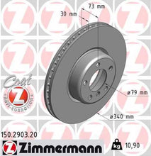 Load image into Gallery viewer, Zimmermann Coated Brake Disc 2903 fits 2012-2021 BMW 228I / 228I xDrive / 230I / 230I xDrive / 320I / 320I xDrive / 328D / 328I