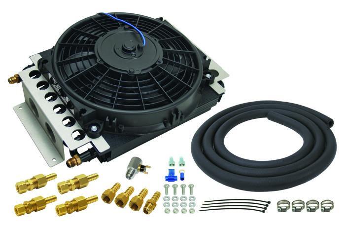 Derale 16 Pass Electra-Cool Remote Transmission Cooler Kit, -6AN Inlets 13900 fits 1957-2018 Buick / Chevrolet / Dodge and more