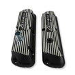 Load image into Gallery viewer, Scott Drake Aluminum Valve Covers Black with Powered by Logo 6A582-B fits 1966-1977 Ford Bronco