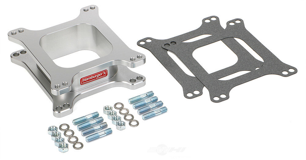 Hamburger's Performance OPEN PLENUM CARBURETOR SPACER- Holley / AFB; 2 in. Tall- Billet Aluminum 3202