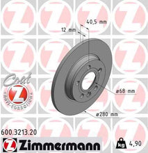 Load image into Gallery viewer, Zimmermann Coated Brake Disc 3213 fits 1997 1999-2003 Volkswagen Eurovan