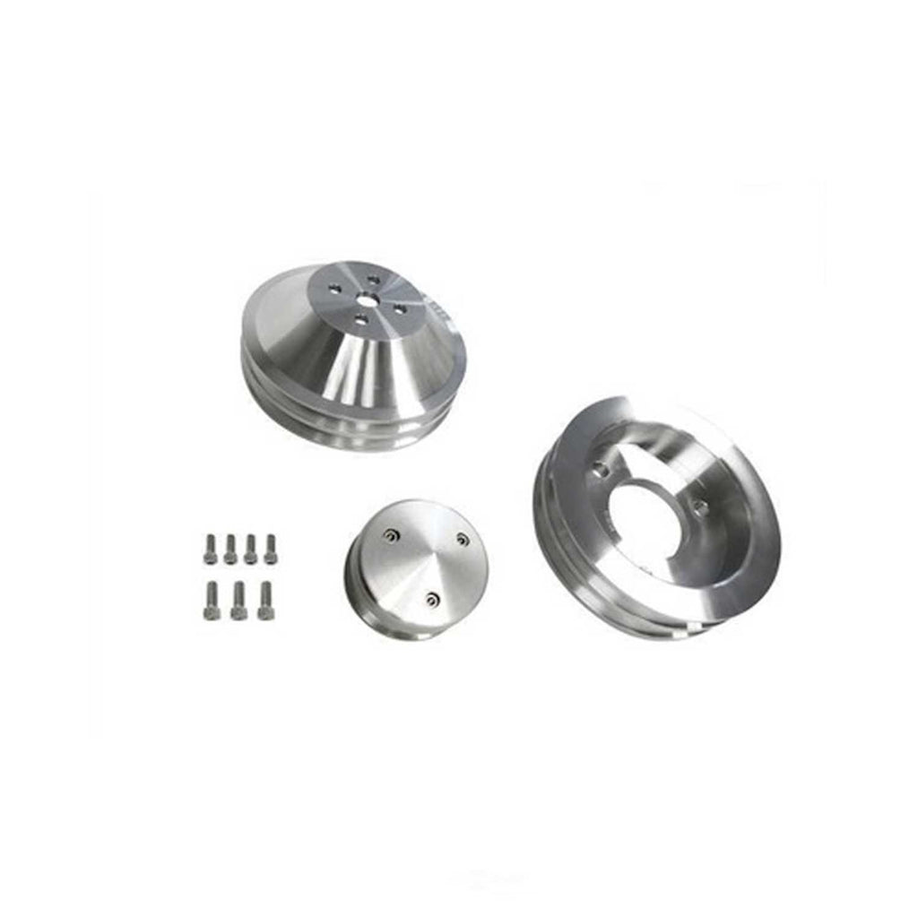 Scott Drake Billet Pulley Kit w/o AC B-F142 fits 1967-1970 Ford Mustang 390-428