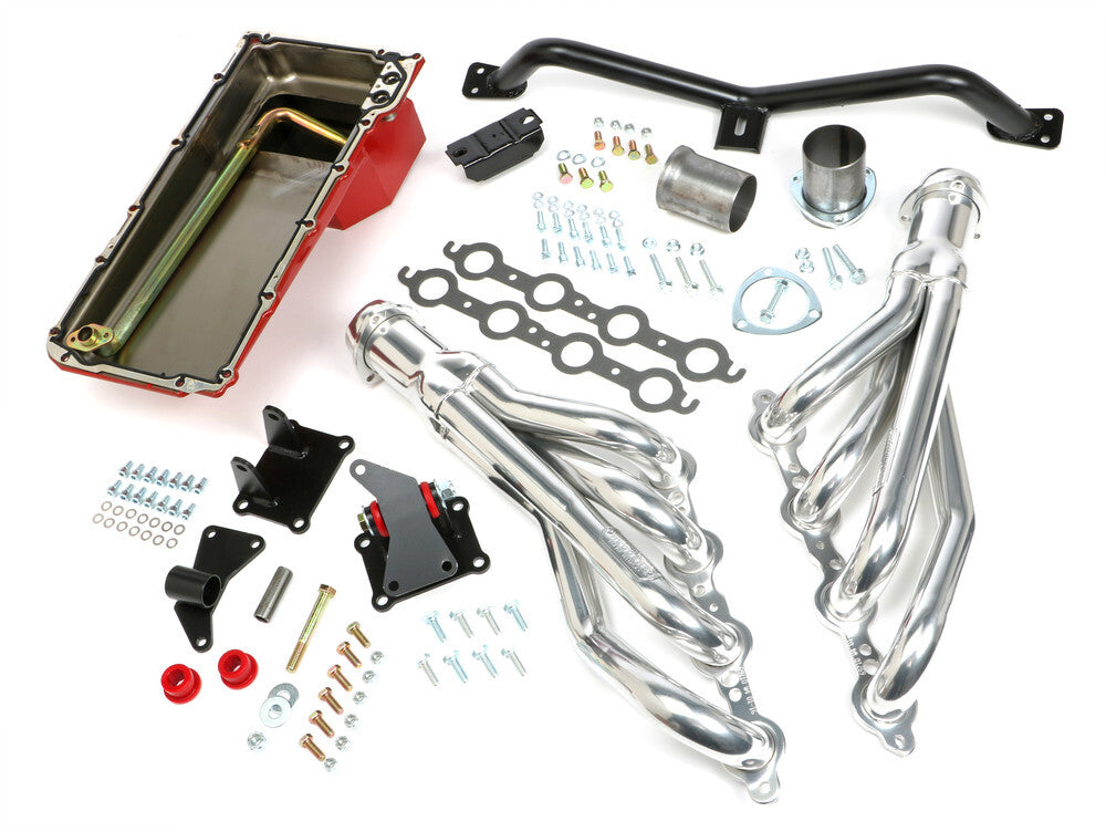 Trans-Dapt Performance SWAP IN A BOX KIT Into Auto Trans- HTC Headers 42052 fits 1973 1974 Chevrolet C10 Pickup / 1973 1974 Chevrolet C10 Suburban / 1973 1974 Chevrolet C20 Pickup / 1973 1974 Chevrolet C20 Suburban / 1973 1974 GMC C15/c1500 Pickup