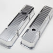 Load image into Gallery viewer, Hamburger's Performance Fab. Aluminum Valve Covers withFins; With holes- POLISHED 1111 fits 1958-1986 Chevy SB / 1964-1969 Chevrolet Camaro, Chevelle, Chevy II