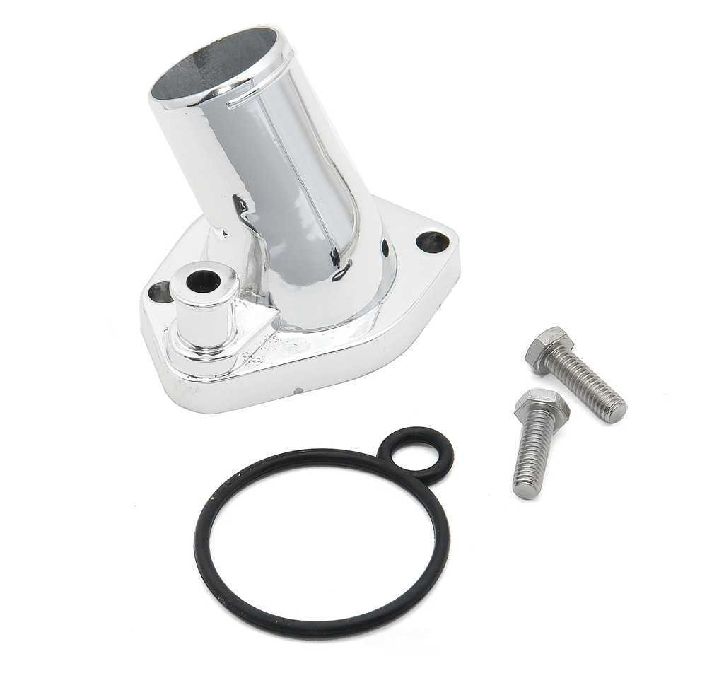Mr. Gasket O-Ring Style Chrome Water Neck - 45 Degree 2662 fits 1966-1973 Ford Bronco / 1975-1993 Ford Bronco Custom / 1985-1996 Ford Bronco Eddie Bauer / 1975 Ford Bronco Northland, Bronco Ranger, E-100 Econoline, E-150 Econoline, Granada