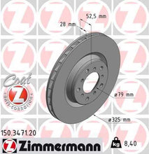 Load image into Gallery viewer, Zimmermann Coated Brake Disc 3471 fits 2001-2006 BMW M3