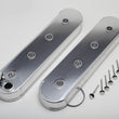 Load image into Gallery viewer, Hamburger's Performance BRUSHED Aluminum Fabricated Valve Covers; No Bracket Mounting Holes 1123 fits GM LS Series