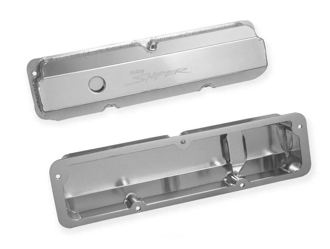 Holley Sniper EFI Sniper Valve Cover - Fabricated Aluminum - Tall - Natural Anodized 890001 fits 1958-1976 Ford / Mercury