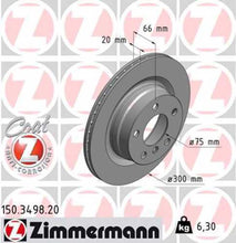 Load image into Gallery viewer, Zimmermann Coated Brake Disc 3498 fits 2014-2016 BMW 228I / 228I xDrive / 2017-2021 BMW 230I / 230I xDrive / 2012-2018 BMW 320I / 328I / 328D