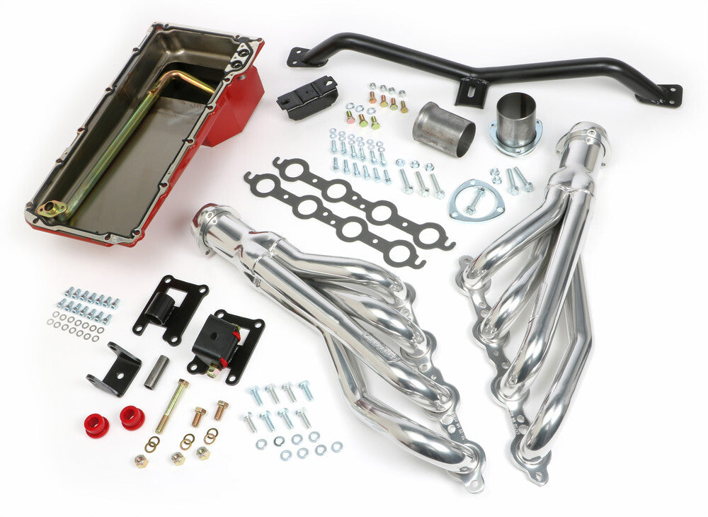 Trans-Dapt Performance SWAP IN A BOX KIT- HTC HEADERS 42042 fits 1967-1972 Chevrolet C10 Pickup / 1967-1972 Chevrolet C10 Suburban / 1967-1972 Chevrolet C20 Pickup / 1967-1972 Chevrolet C20 Suburban / 1967-1972 GMC C15/c1500 Pickup