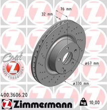 Load image into Gallery viewer, Zimmermann Coated Brake Disc 3606 fits 2000-2006 Mercedes-Benz CL500 / 2000-2002 Mercedes-Benz S430 / S500