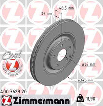 Load image into Gallery viewer, Zimmermann Coated Brake Disc 3629 fits 2003-2006 Mercedes-Benz CLK500