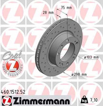 Load image into Gallery viewer, Zimmermann Brake Disc 1512 fits 1987-1995 Porsche 944 / 968