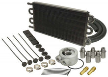 Load image into Gallery viewer, Derale 6 Pass Series 7000 Alum/Copper Universal Engine Oil Cooler Kit Sandwich Adapter 15502 fits 1960-2018 Acura / Alfa Romeo / American Motors and more