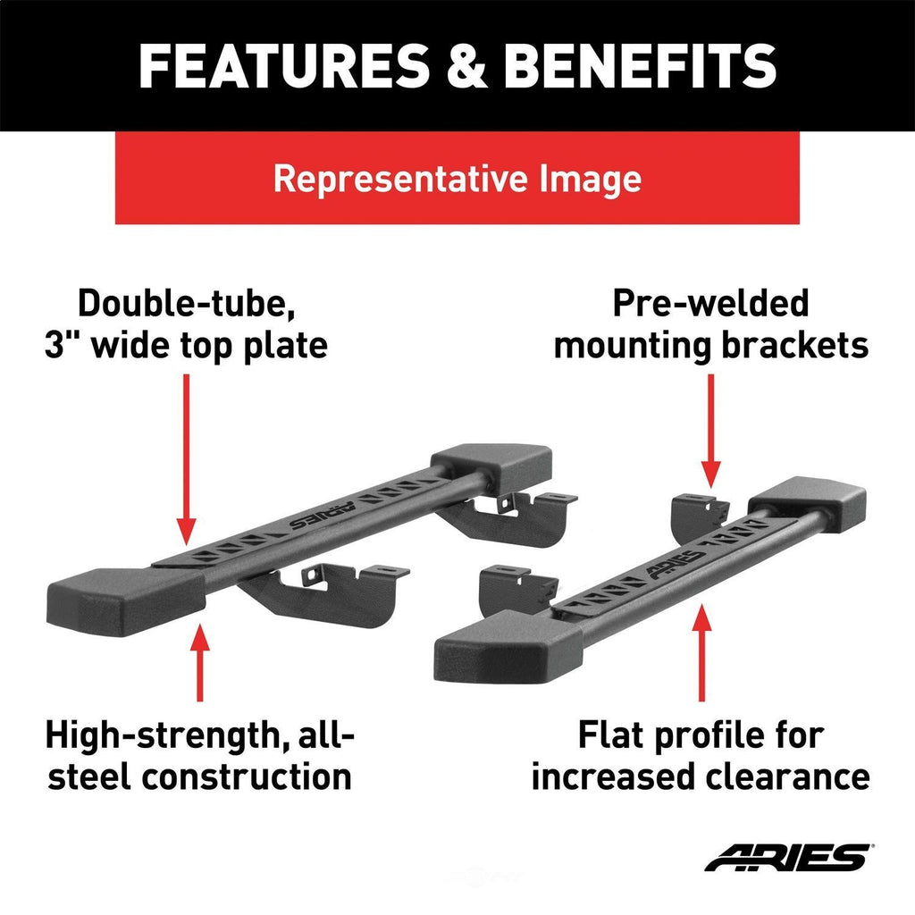 ARIES Rocker Step Running Boards Crew Cab 2074113 fits Chevrolet Silverado 1500 / 2500 / 3500 / GMC Sierra 1500 / 2500 / 3500