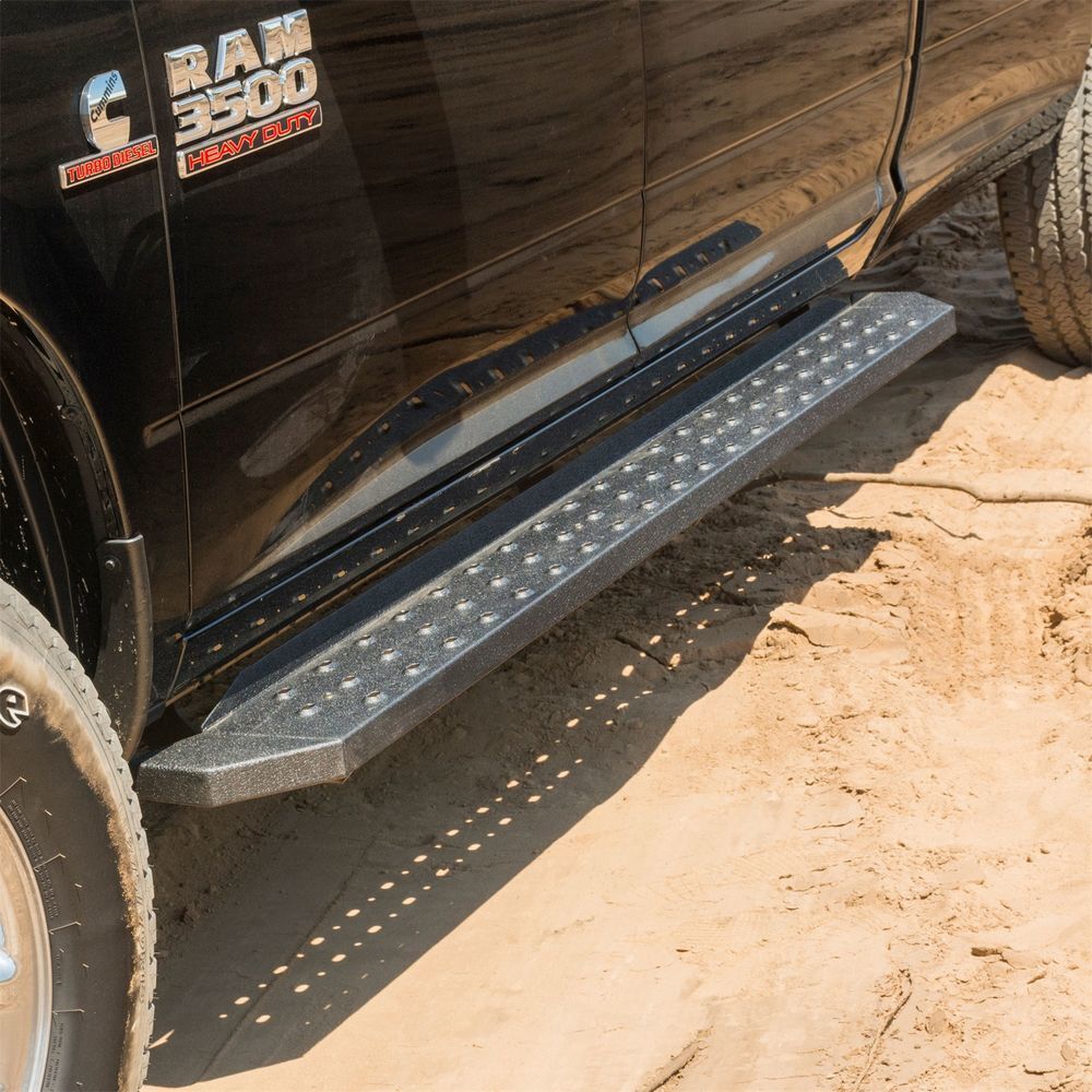 ARIES RidgeStep 6-1/2" x 91" Black Steel Running Boards 2055549 fits Ram 1500 CREW CAB