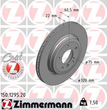 Load image into Gallery viewer, Zimmermann Coated Brake Disc 1295 fits 2001-2006 BMW 330CI / 2001-2006 BMW 330I / 2001-2006 BMW 330XI