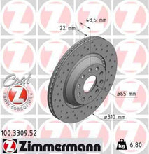 Load image into Gallery viewer, Zimmermann Brake Disc 100.3309.52 fits 2006-2024 Audi / Volkswagen