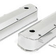 Load image into Gallery viewer, Hamburger's Performance FABRICATED ALUMINUM VALVE COVERS BRUSHED WITH HOLE 1040 fits Ford SB