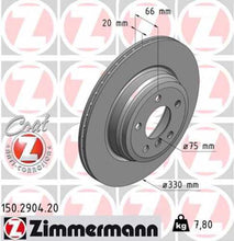 Load image into Gallery viewer, Zimmermann Coated Brake Disc 2904 fits 2012-2020 BMW 328I / 328I GT xDrive / 328I xDrive / 330I / 330I xDrive / 335I / 335I GT xDrive / 335I xDrive