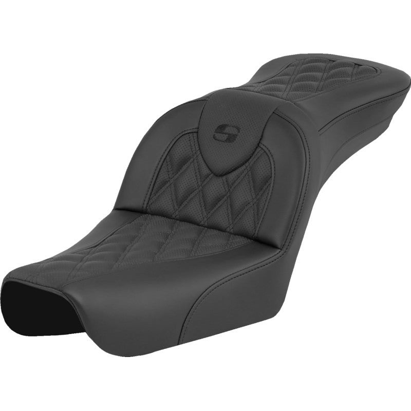 Saddlemen RoadSofa™ Seat - Lattice Stitch - without Driver Backrest 804-05-182 fits 2004-2005 Harley Davidson FXDWG