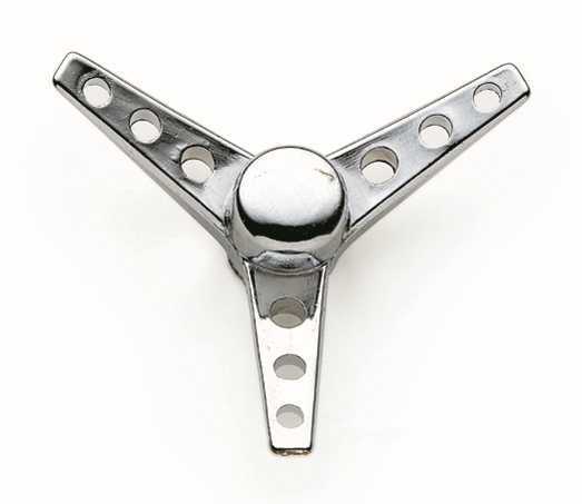 Mr Gasket Mr. Gasket Air Cleaner Wing Nut - Tri-Bar - Chrome 9868