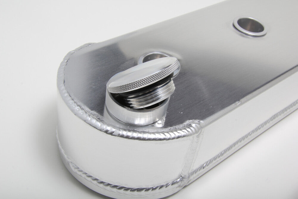 Hamburger's Performance BRUSHED Aluminum Fabricated Valve Covers; No Bracket Mounting Holes 1123 fits GM LS Series
