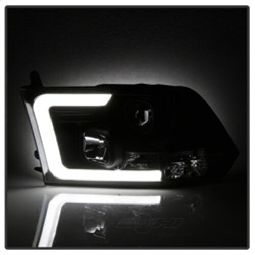 Spyder Auto (Spyder Signature) Projector Headlights - Version 2 - Light Bar DRL - Black 5084811 fits 2009-2010 Dodge Ram 1500 / 2009-2010 Dodge Ram 2500 / 2009-2010 Dodge Ram 3500 / 2011-2018 Ram 1500 / 2011-2016 Ram 2500 / 2011-2016 Ram 3500